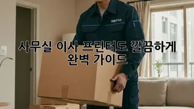 사무실 이사, 프린터도 깔끔하게! 완벽 가이드